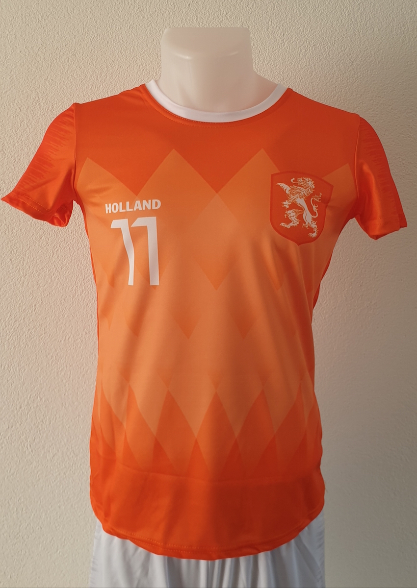 Tweet mozaïek Rechtsaf Nederlands Elftal Dames Shirt Martens Thuis - Voetbalshirt-tenue