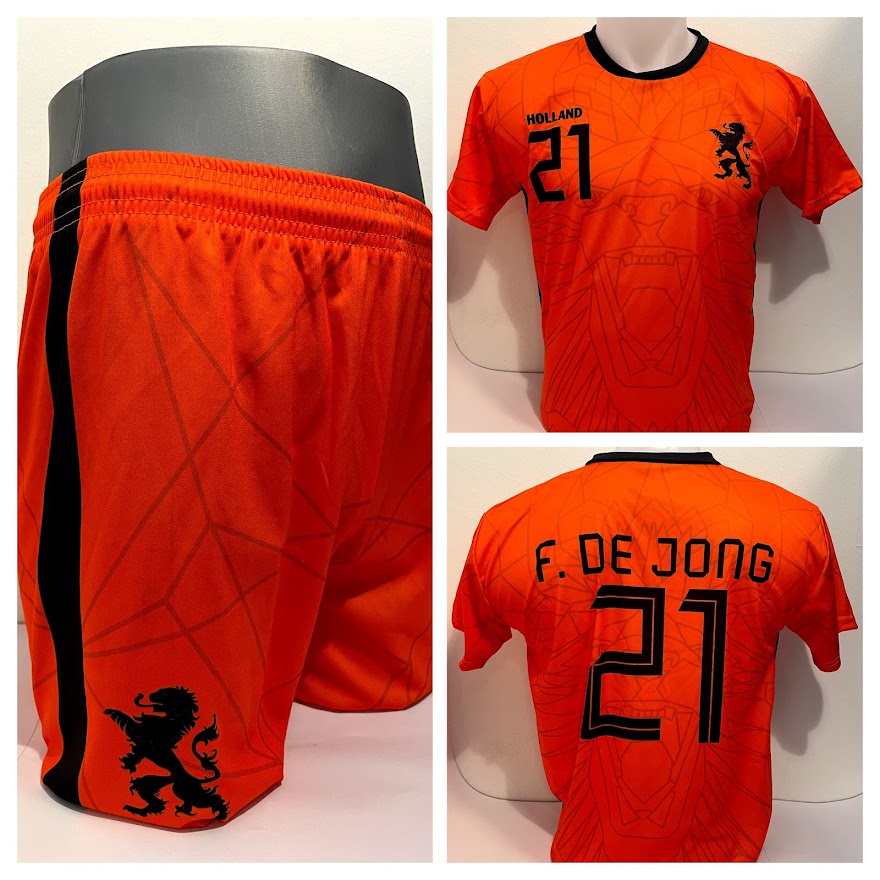 Stam Planeet Acrobatiek Nederlands Elftal F. de Jong Thuis Set - Voetbalshirt-tenue