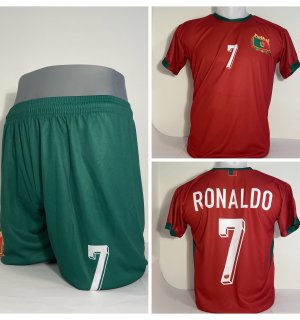 Ronaldo Portugal Voetbalshirt + Broek witte tekst