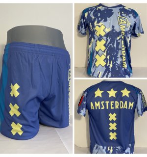Amsterdam Voetbalshirt + Broek Blauw/Geel