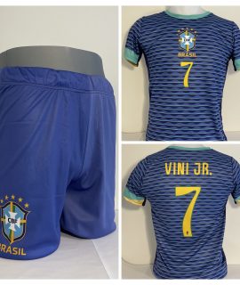 Vini Jr Brazilië Voetbalshirt + Broek Uit